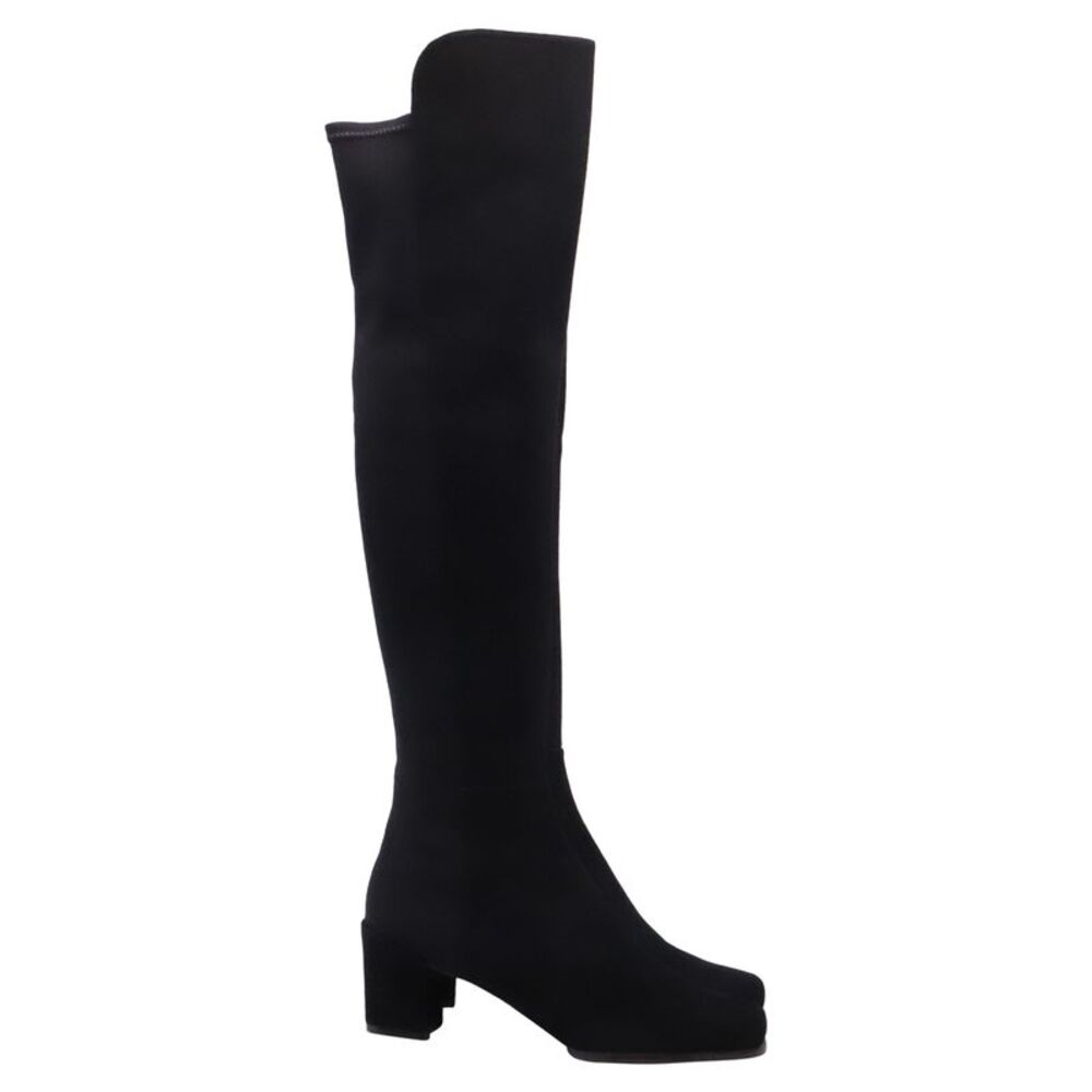 Stuart Weitzman Gillian 60 Over-The-Knee Boots in Black Suede